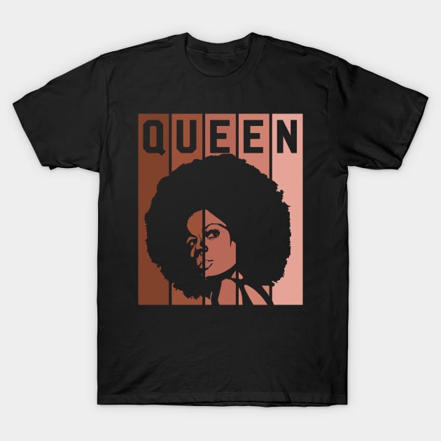 Black Queen Black Girl Magic Black Girls Melanin Gift T-Shirt by JackLord Designs 